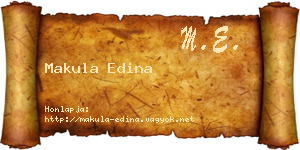 Makula Edina névjegykártya